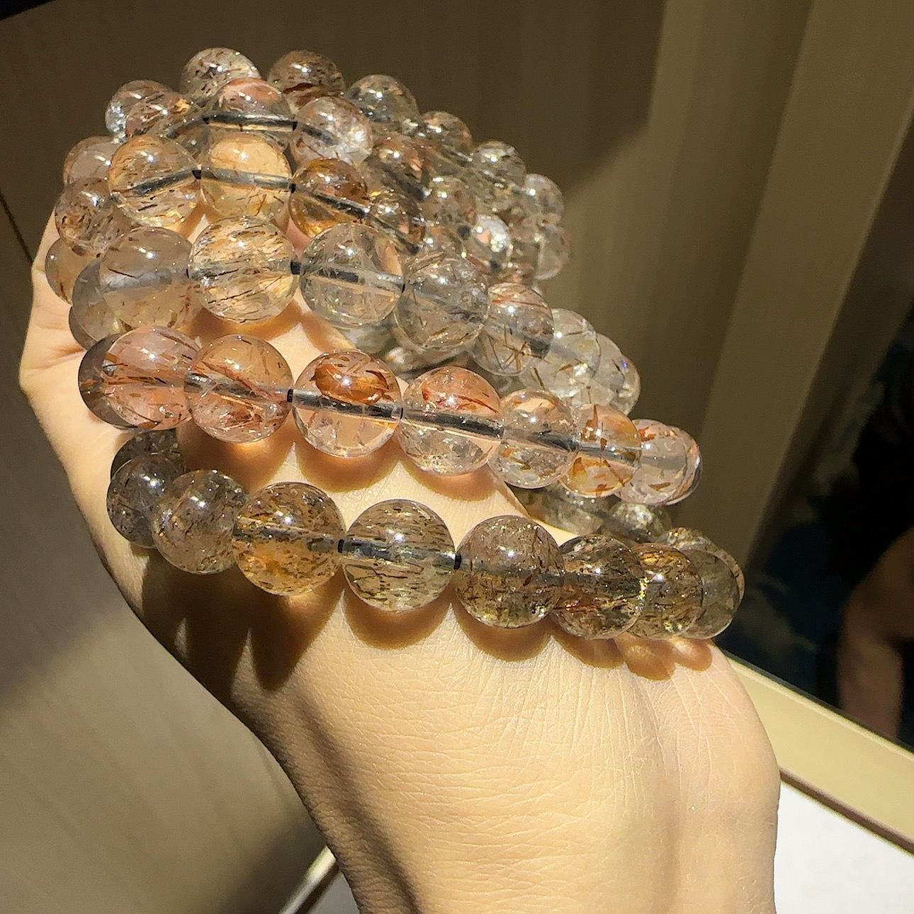 9MM➕ 黑晶超胶花共生矿水晶/多样性发一/x21