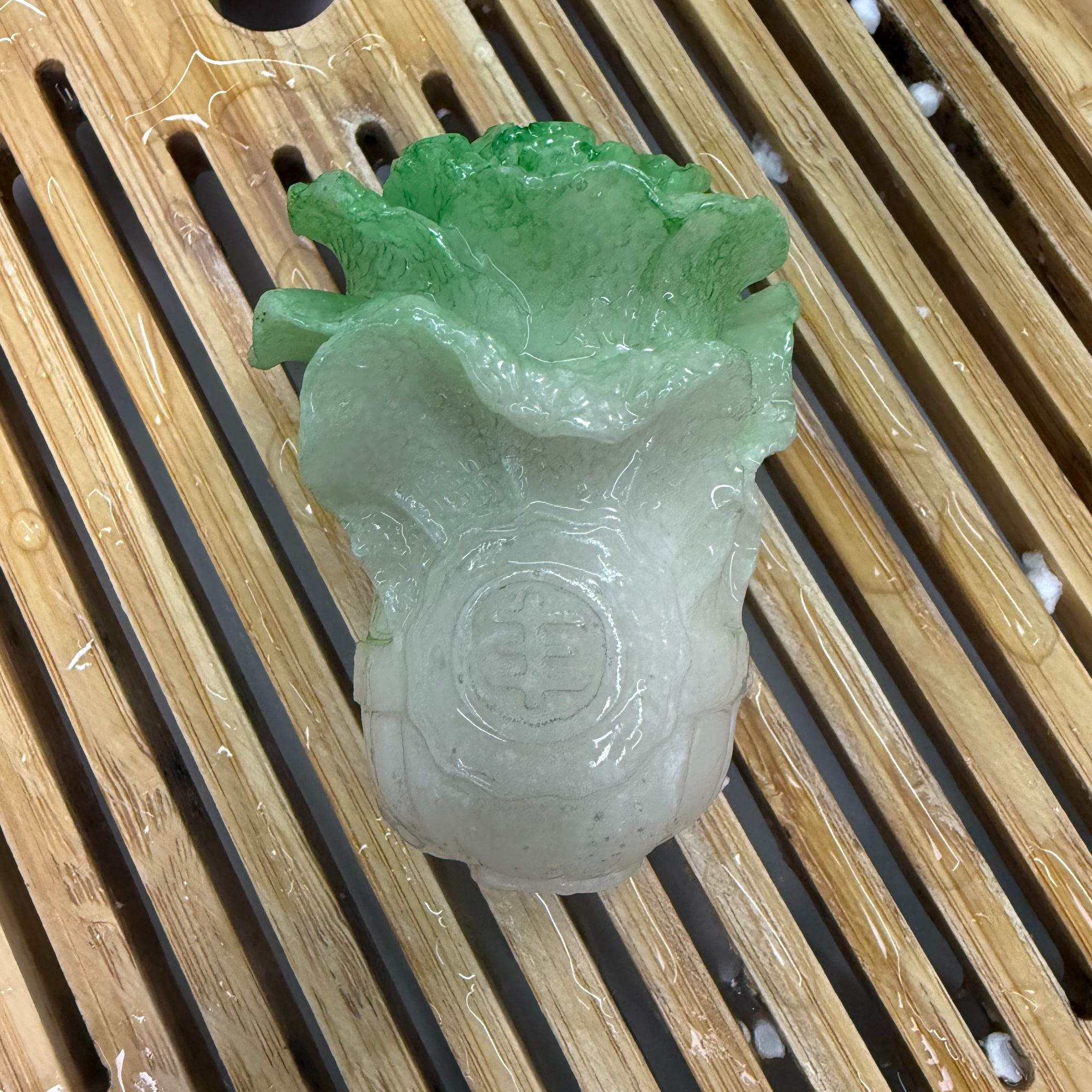 【闪购商品】白菜变色创意茶桌摆财摆件茶道配件百财招来