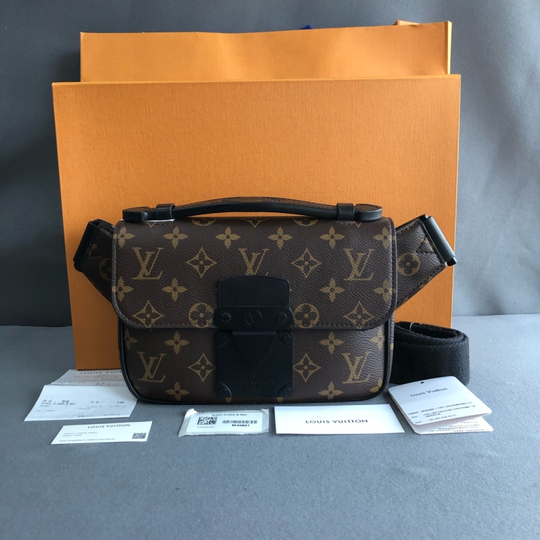 95新 LouisVuitton/路易威登 拾锦奢品 LV老花S LOCK SLING单肩包