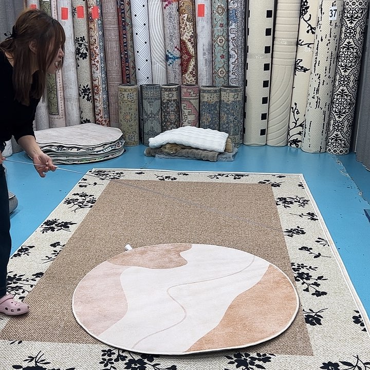 混纺加厚棉布底仿羊绒直径一米圆特价福利