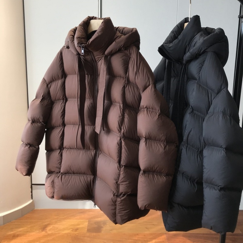 羽绒服女款爆款2025新款中长款泡芙超好看白鸭绒宽松时尚保暖外套