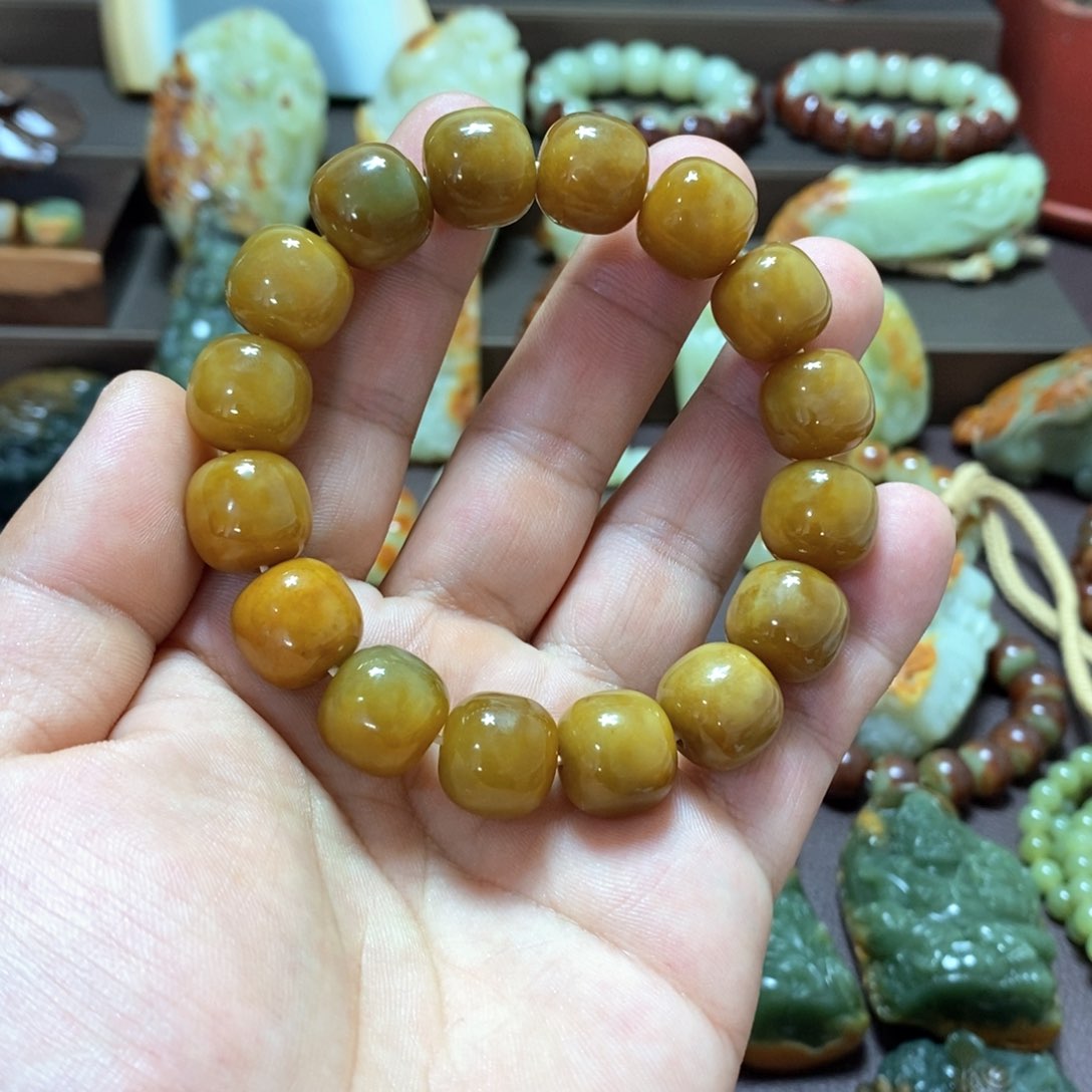 手链未镶嵌透闪石质玉手串卡14