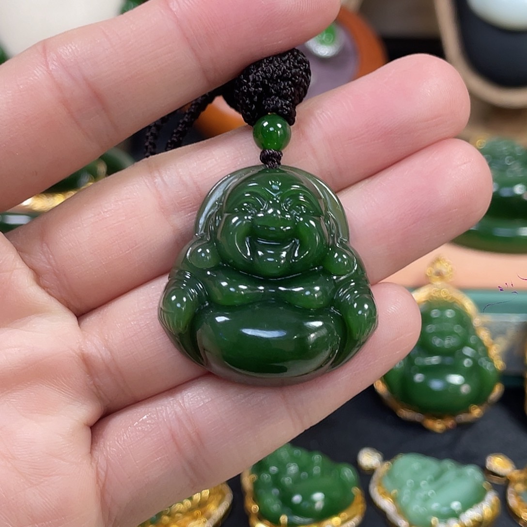 和田玉（碧玉）未镶嵌颈饰35mm