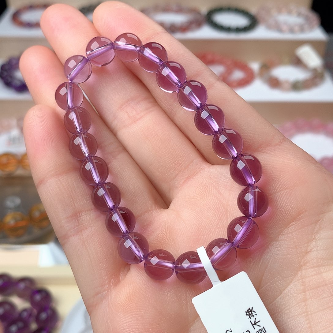 水晶手串未镶嵌紫水晶