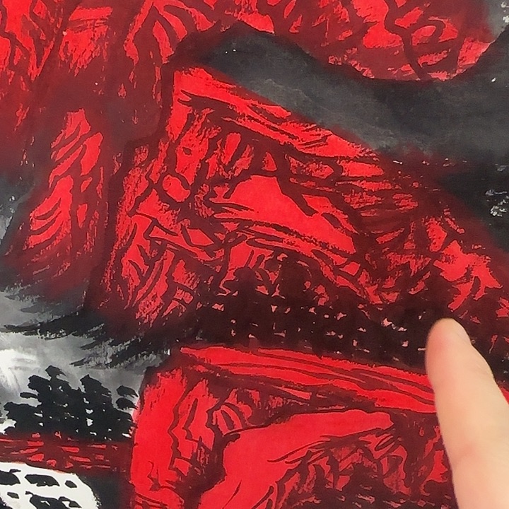 国画牛油果绿茶粉了。我也