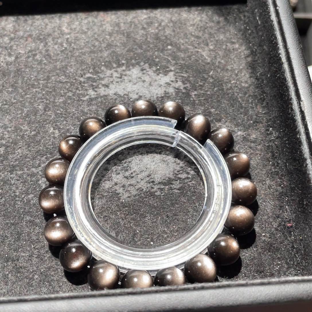 黑曜岩未镶嵌手串香*皮