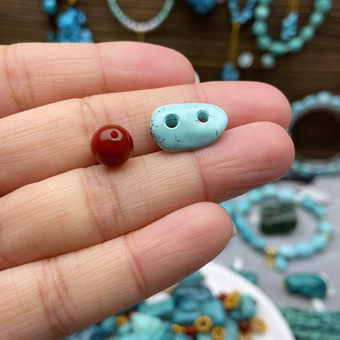 南红玛瑙未镶嵌猪鼻扣