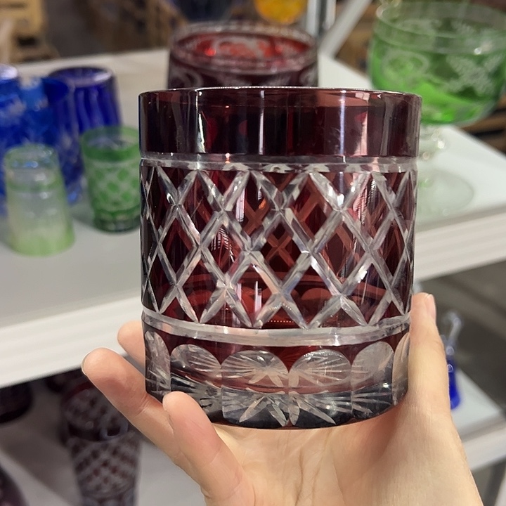 水晶玻璃平底款微瑕一个