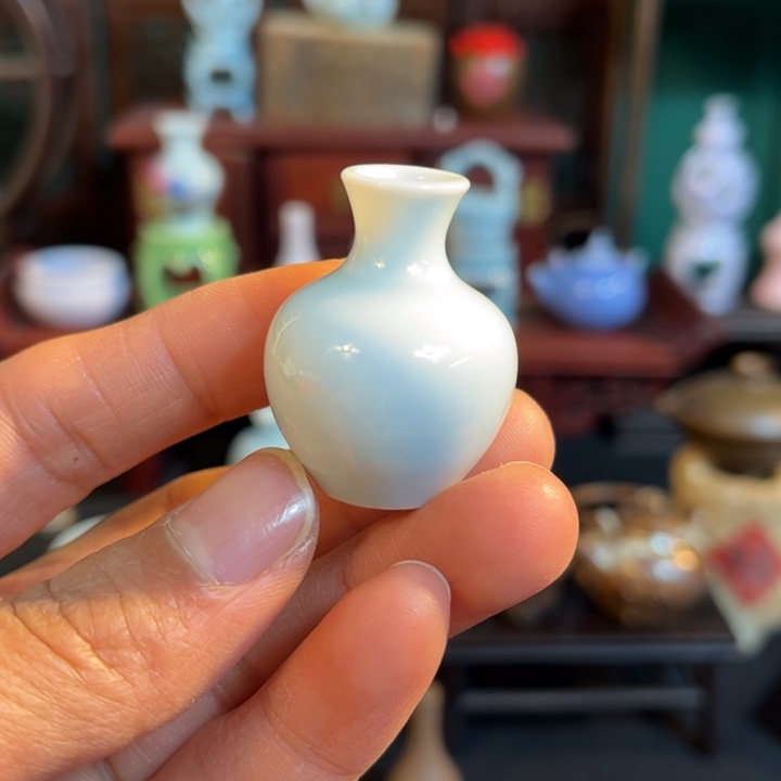 摆件微陶老王迷你花瓶