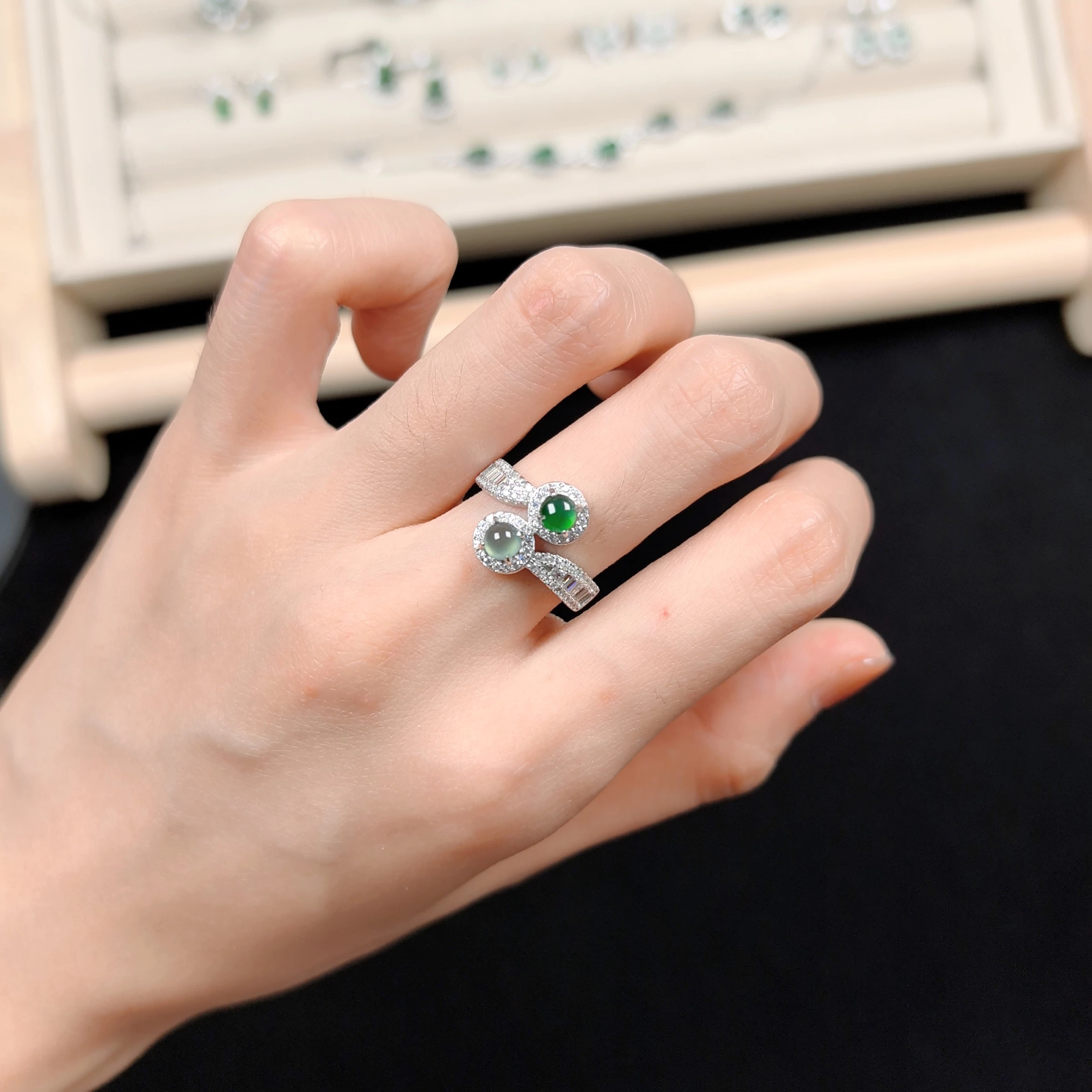 铜合金戒指 2005新中式双色戒指