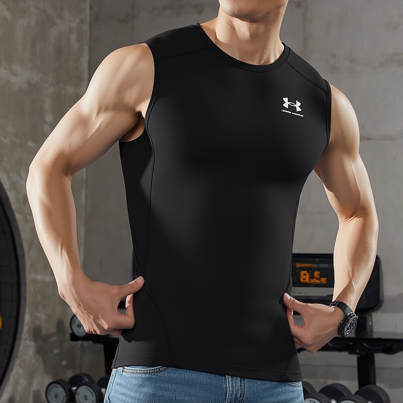 【双旦礼赠】安德玛男装无袖背心新款健身运动服透气训练T恤1361522