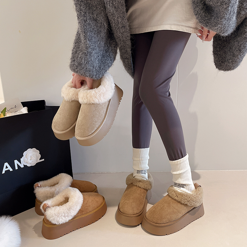 2025秋季新品百搭增高保暖雪地靴