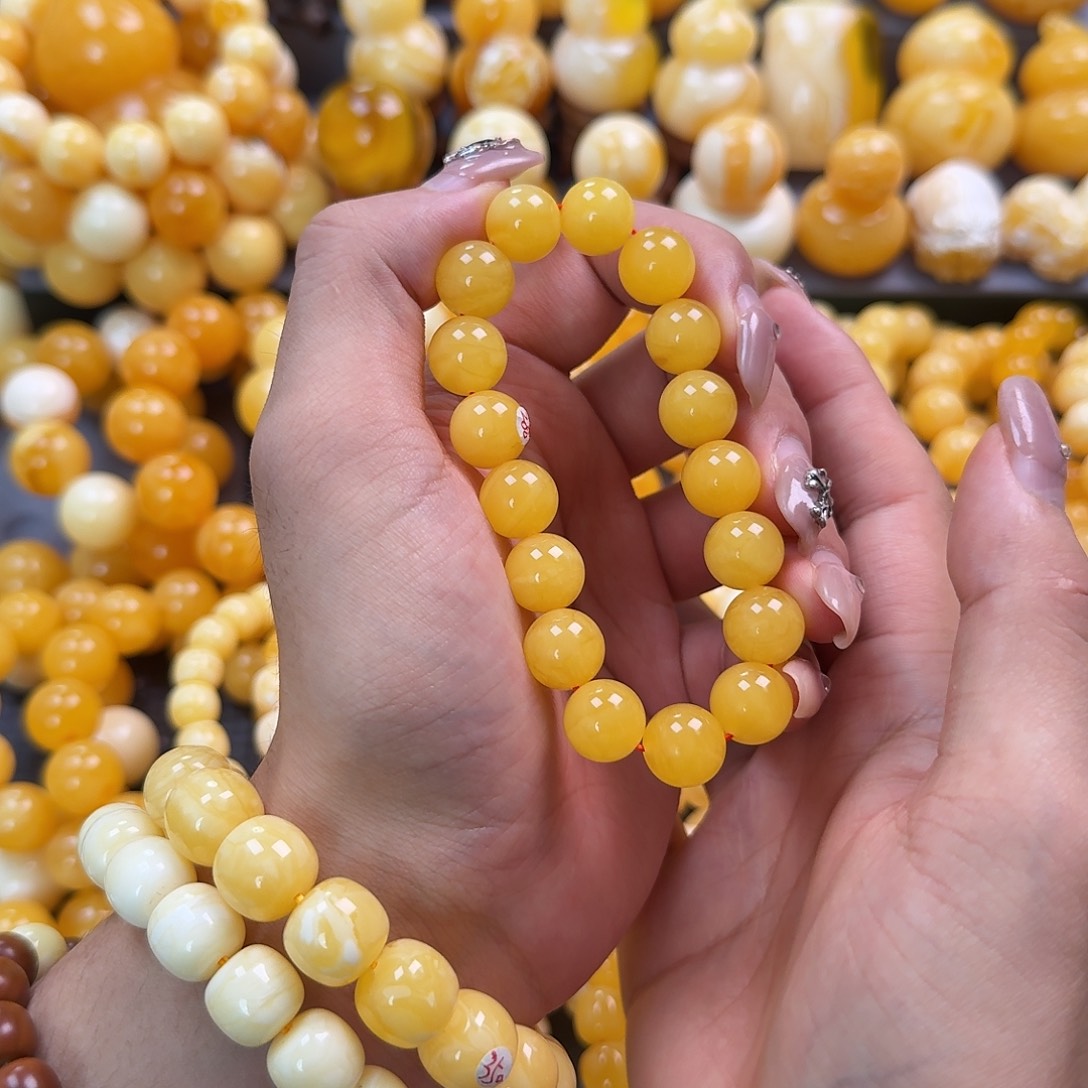 蜜蜡未镶嵌珠宝奇石同料12mm