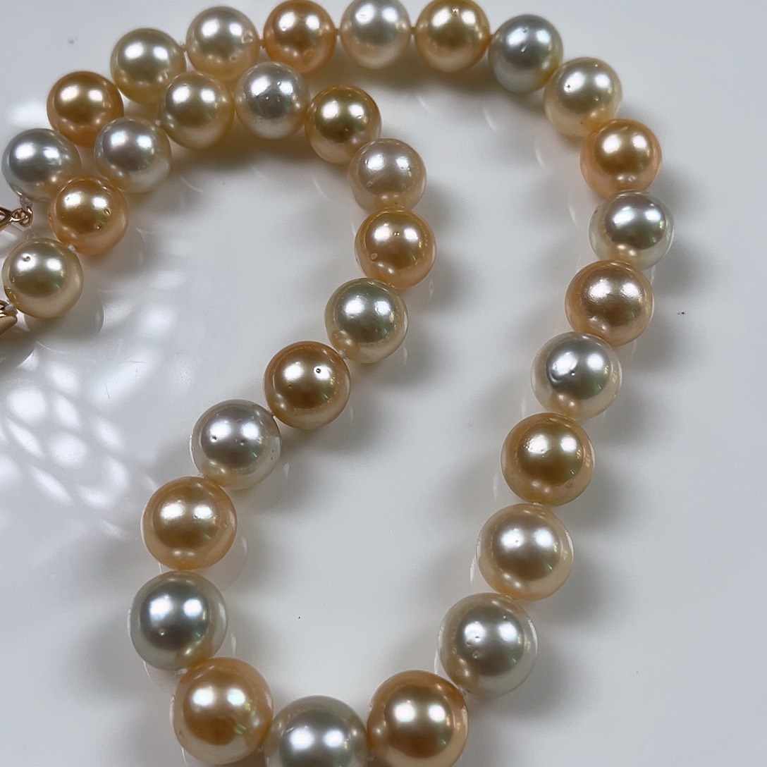 海水珍珠未镶嵌颈饰澳白金珠12-13