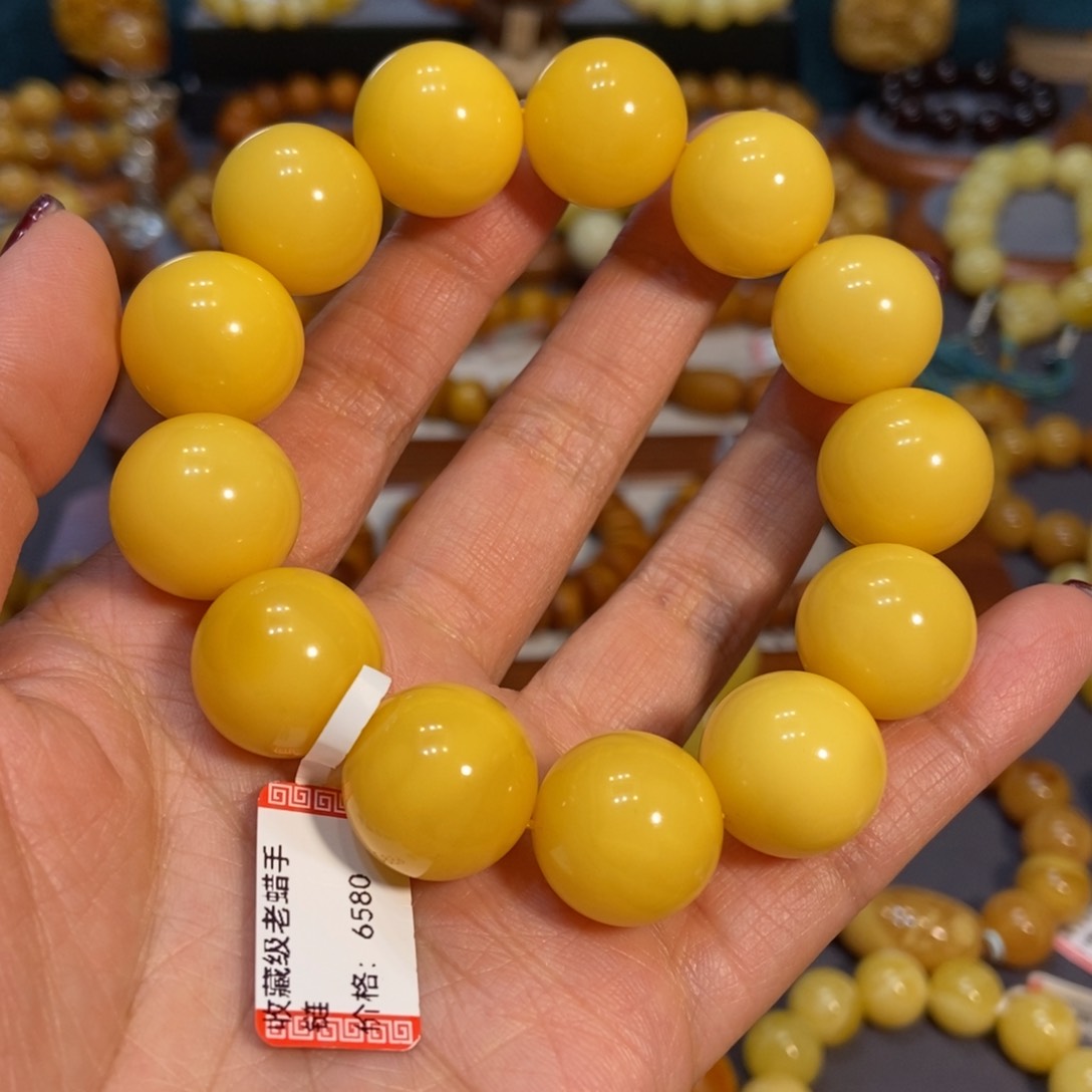 琥珀手链未镶嵌强蜜蜡