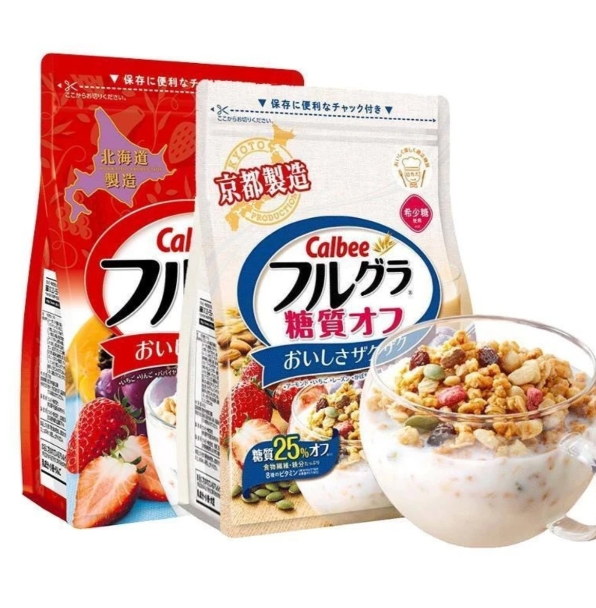 Calbee 卡乐比日本进口富果乐混合麦片500g营养早餐即食燕麦片
