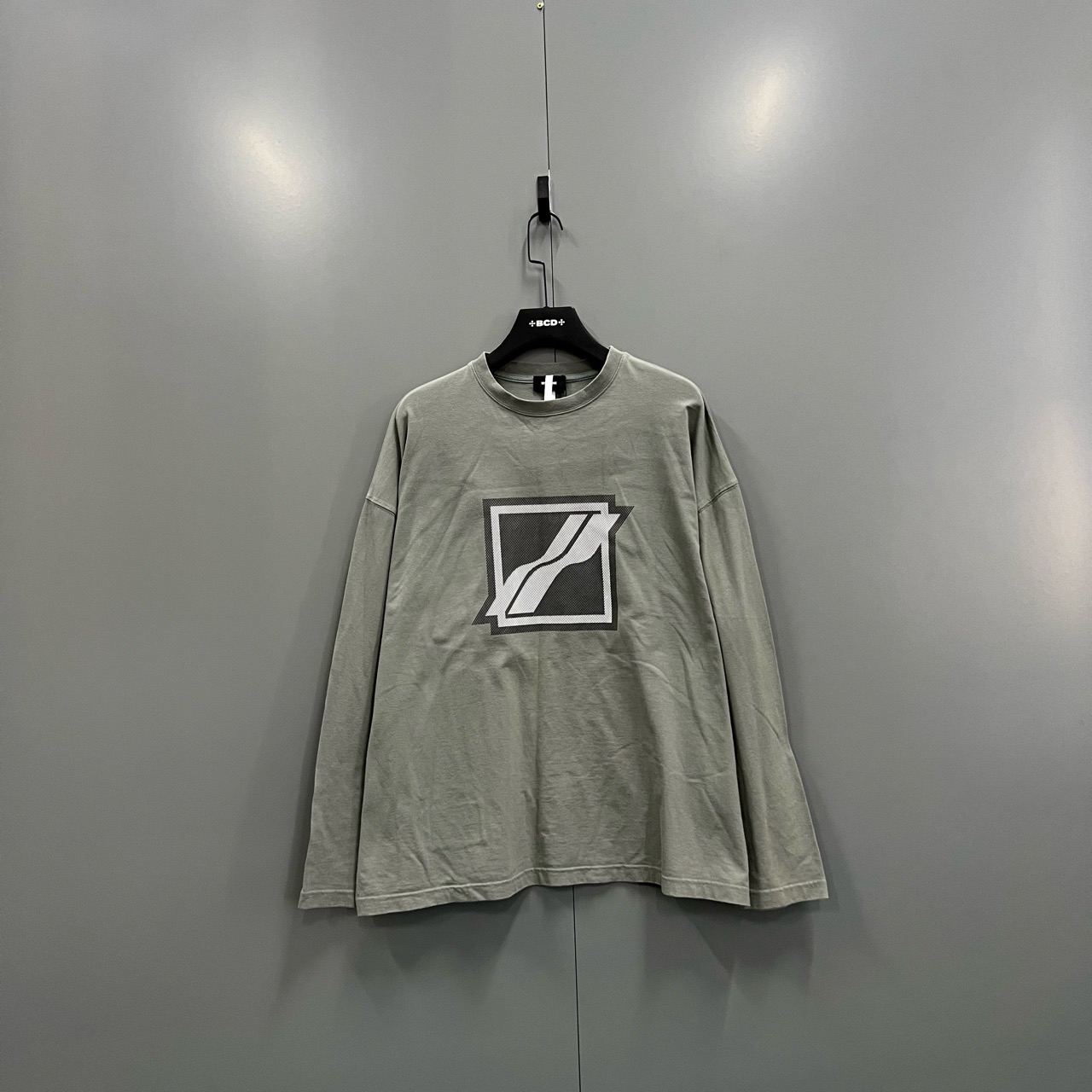 （bb）119 WE11DONE 方块徽标logo印花长袖 M码/95新/002211