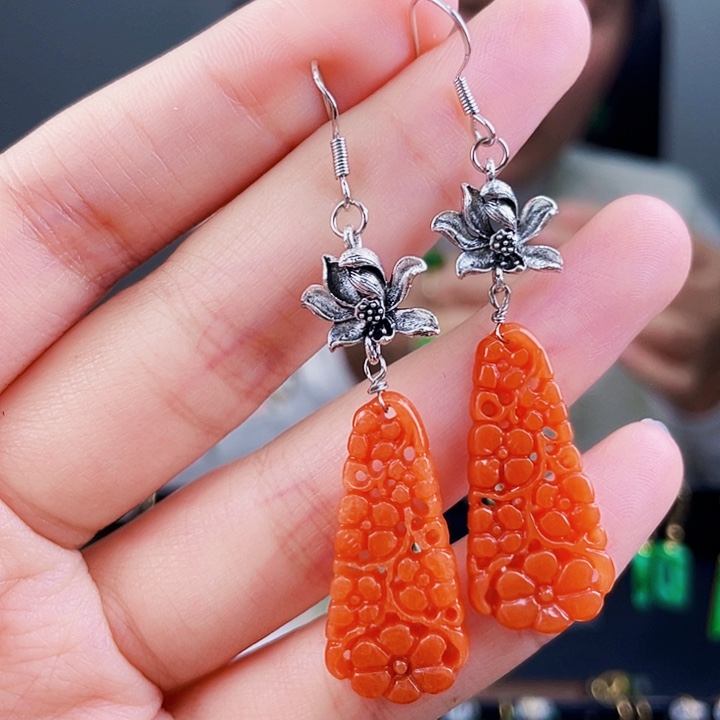 翡翠耳饰未镶嵌饰品