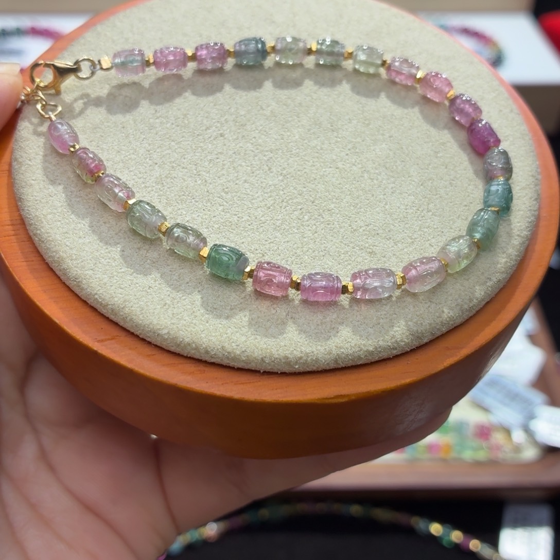 碧玺未镶嵌手串两天看货期