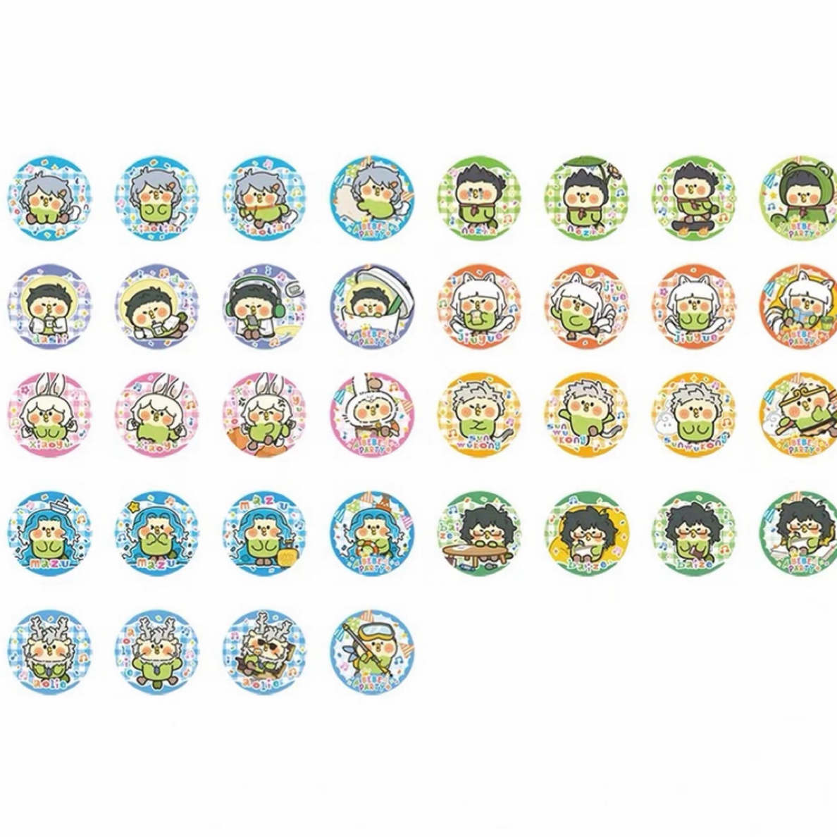 非人哉 小鹦鹉BFBF联名系列Q版吧唧周边马口铁徽章盲盒