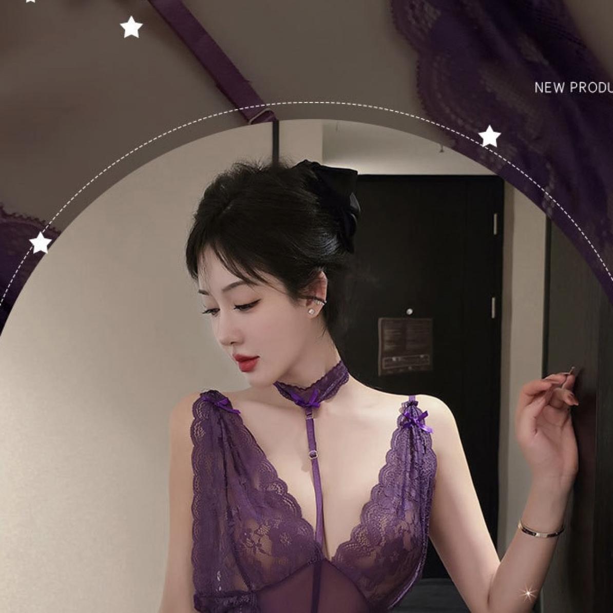 长夜漫漫蕾丝包臀睡裙2128