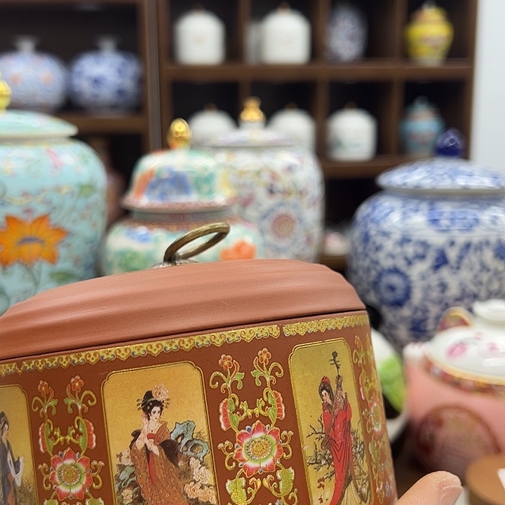 瓷片茶叶罐茶叶罐@@727