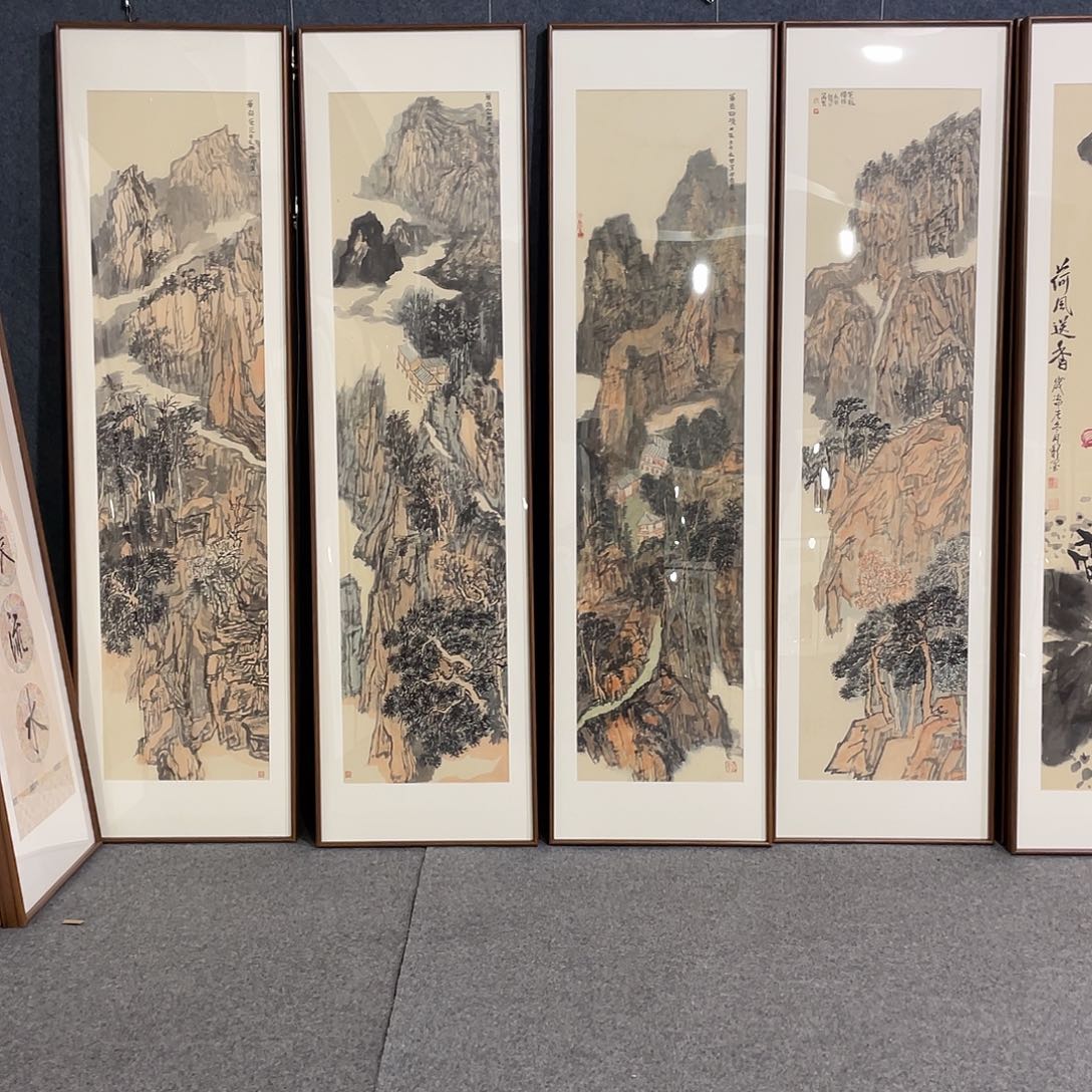 国画手绘画作品带框发货