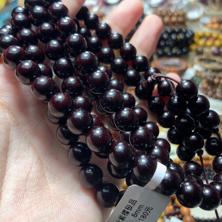 手串/手链小叶紫檀逐*8天花板呢料108颗
