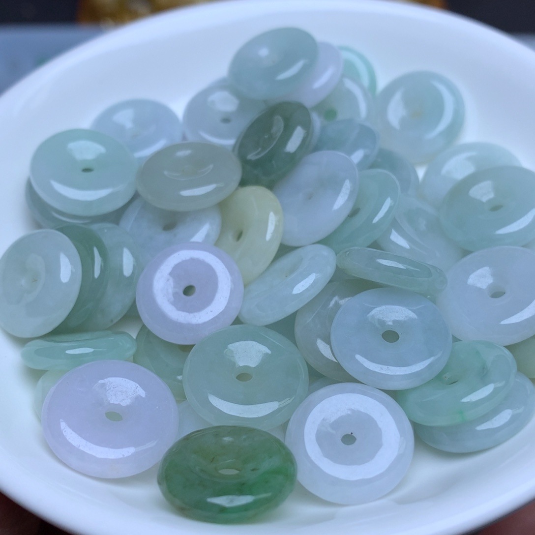 【闪购商品】翡翠手链未镶嵌卡15冰平安扣10个