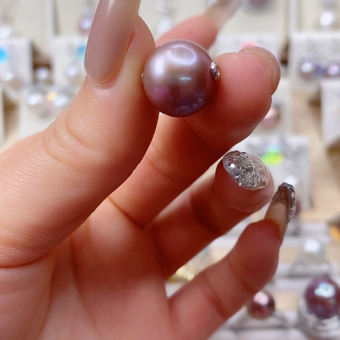 淡水珍珠吊坠(赠链)银S925镶嵌