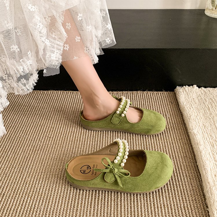 夏日外穿2025新款博肯包头半拖女鞋搭配裙子时尚