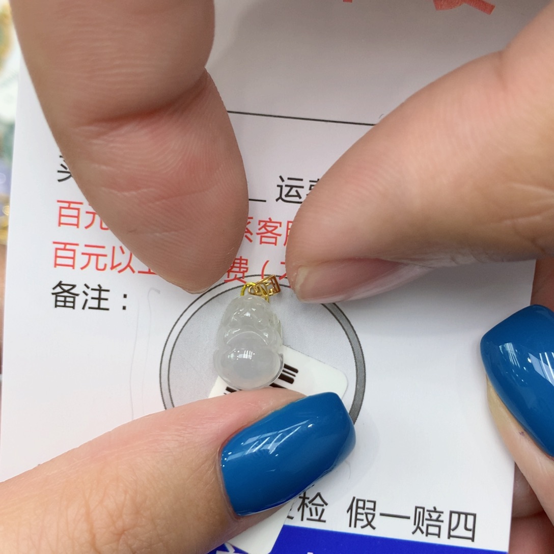 翡翠颈饰18K金镶嵌dfghhjj