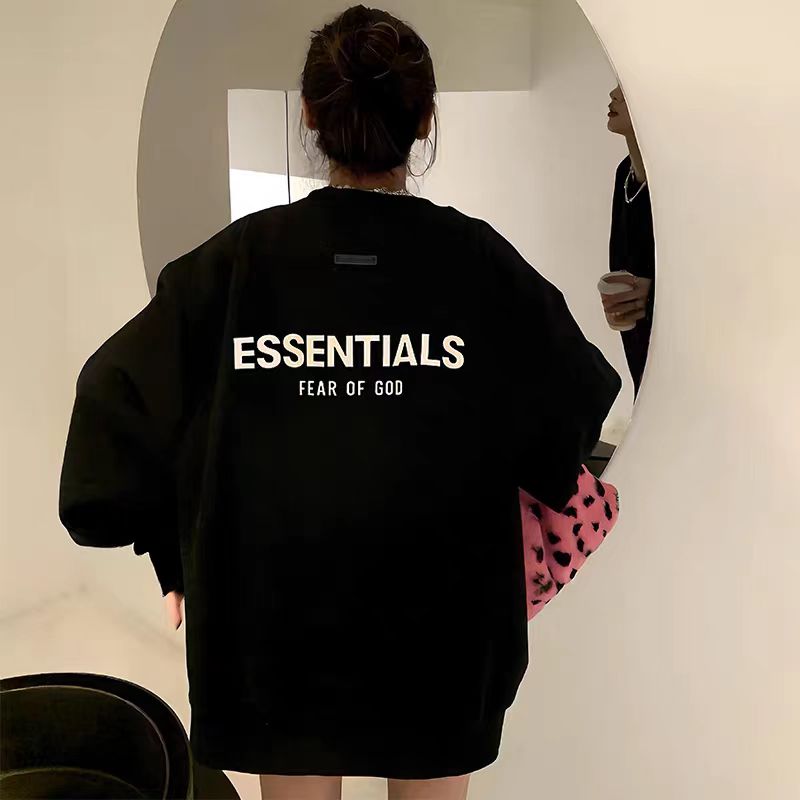 ESSENTIALS 春秋圆领美式卫衣外套宽松休闲帽卫衣男女
