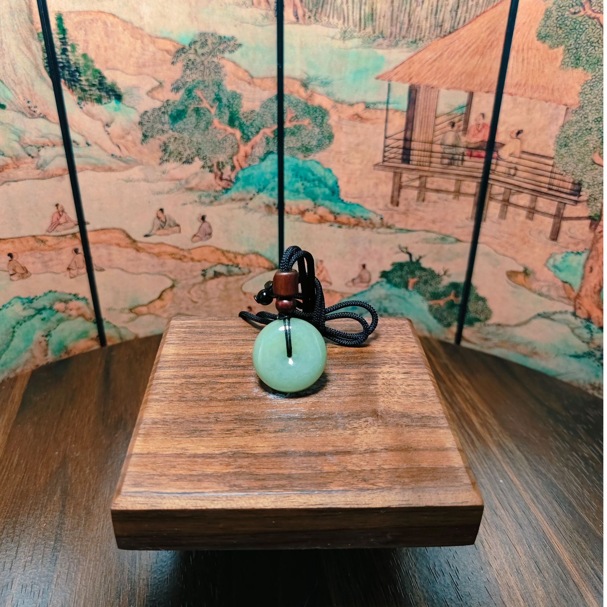 F和田玉平安扣吊坠1086