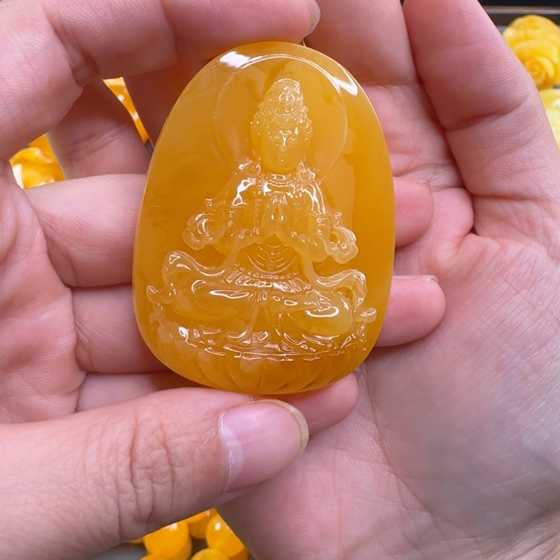 蜜蜡毛衣链未镶嵌东*?