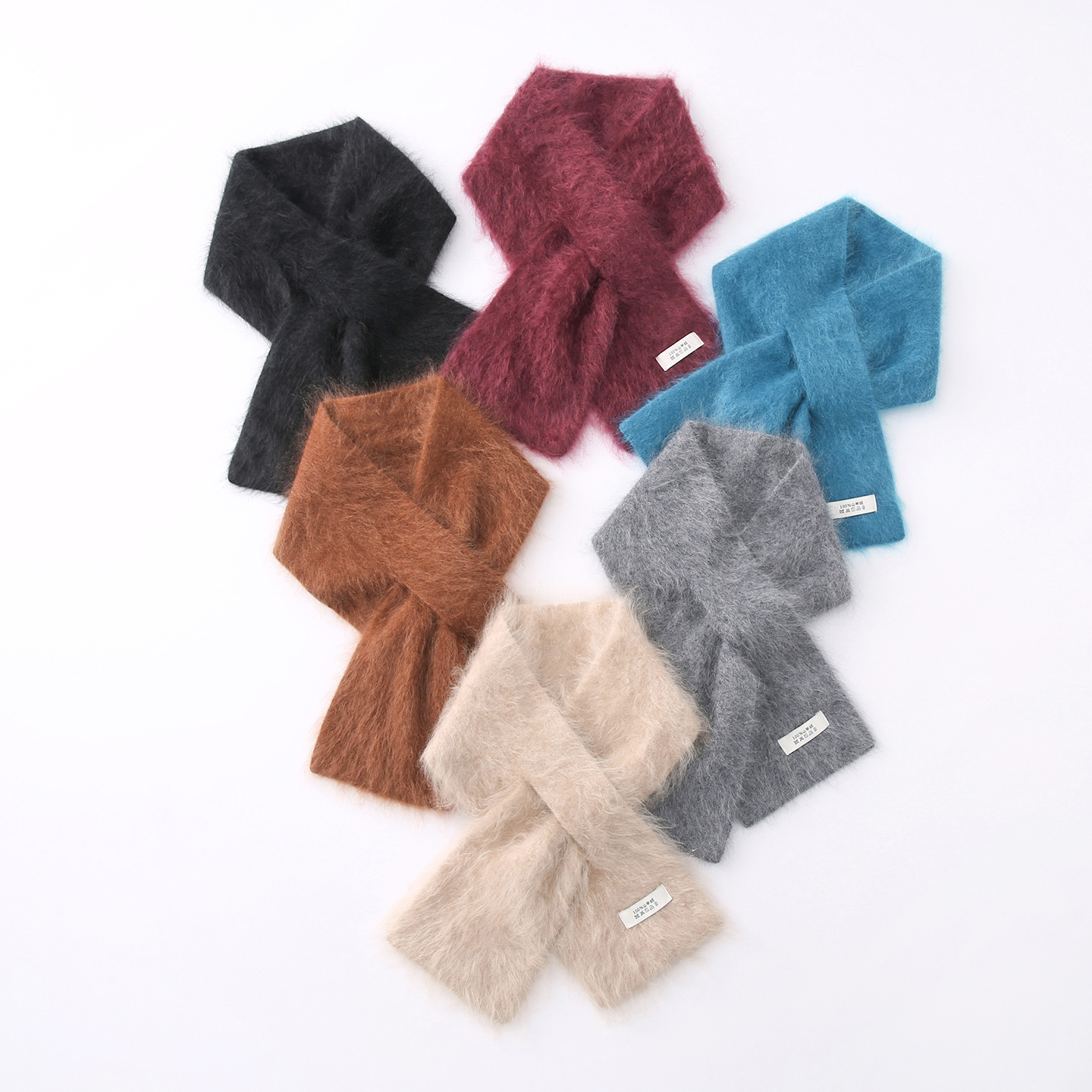 100%山羊绒拉绒拉毛围巾