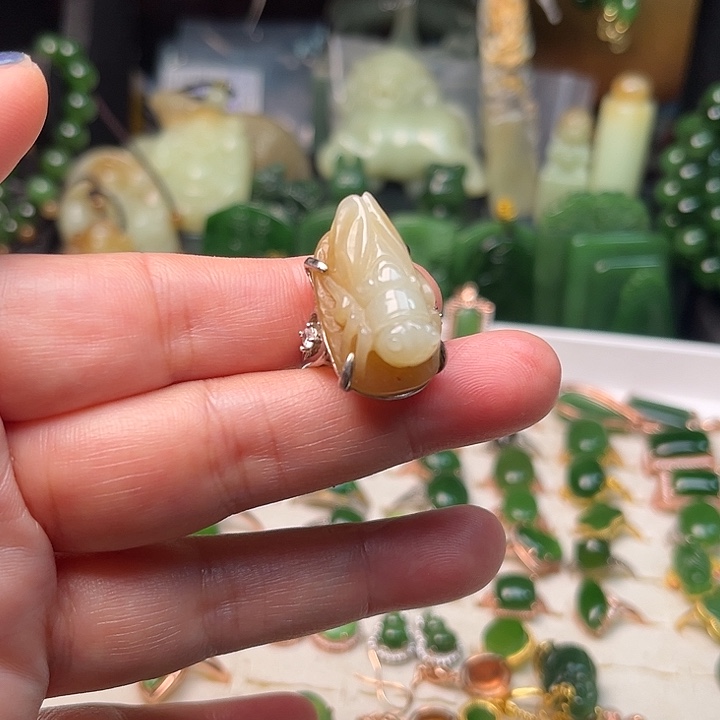 和田玉银S925镶嵌颈饰