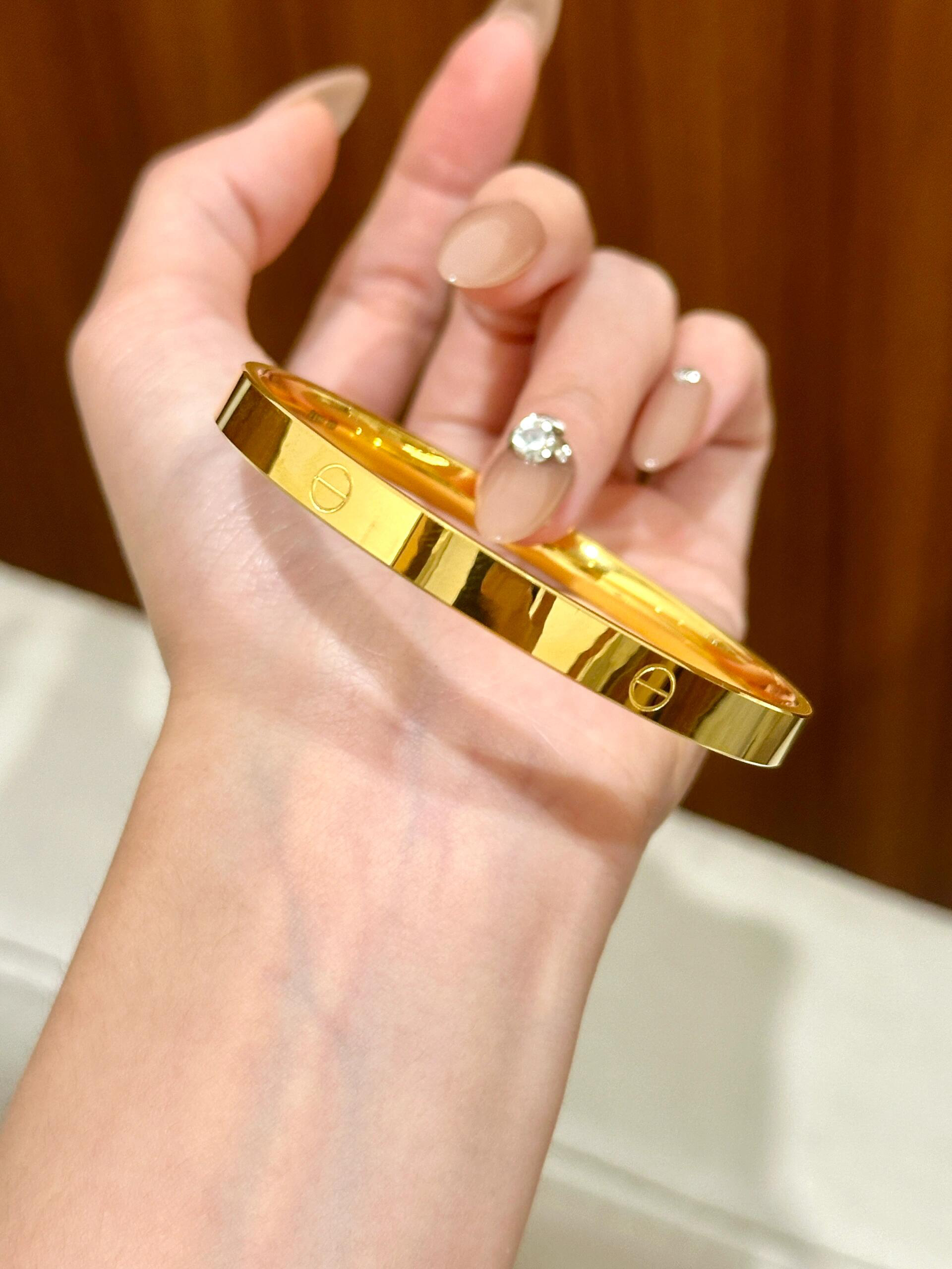 足银手镯 足银手镯（卡家亮面/古法/闪钻）卡5.5