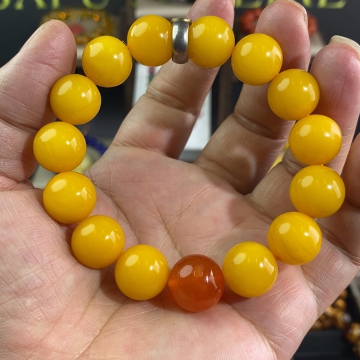 蜜蜡手链未镶嵌蜜蜡手串