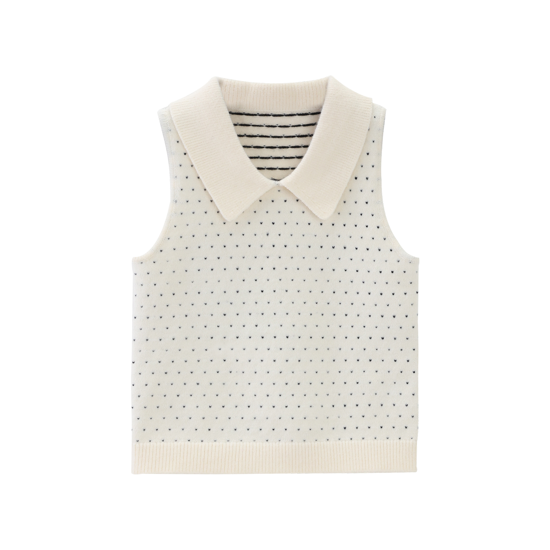 现货【品牌撤柜款ZB】韩系修身百搭波点杏色背心吊带DYL662195