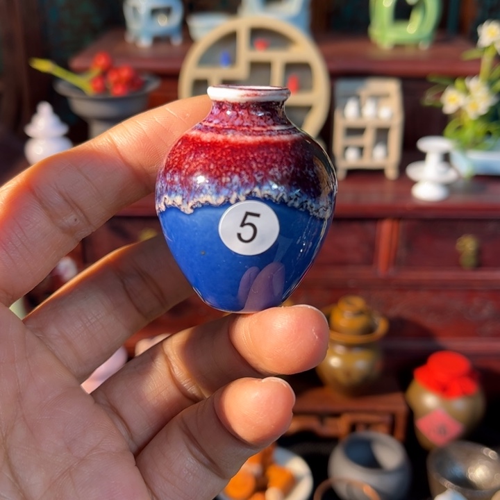 摆件微陶老王迷你花瓶