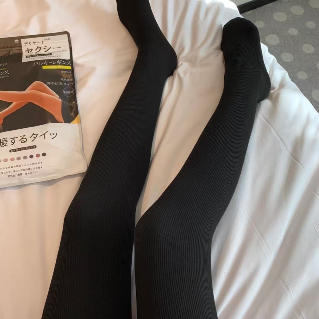 羊脂袜加绒加厚秋冬保暖高腰连裤袜显瘦打底裤女