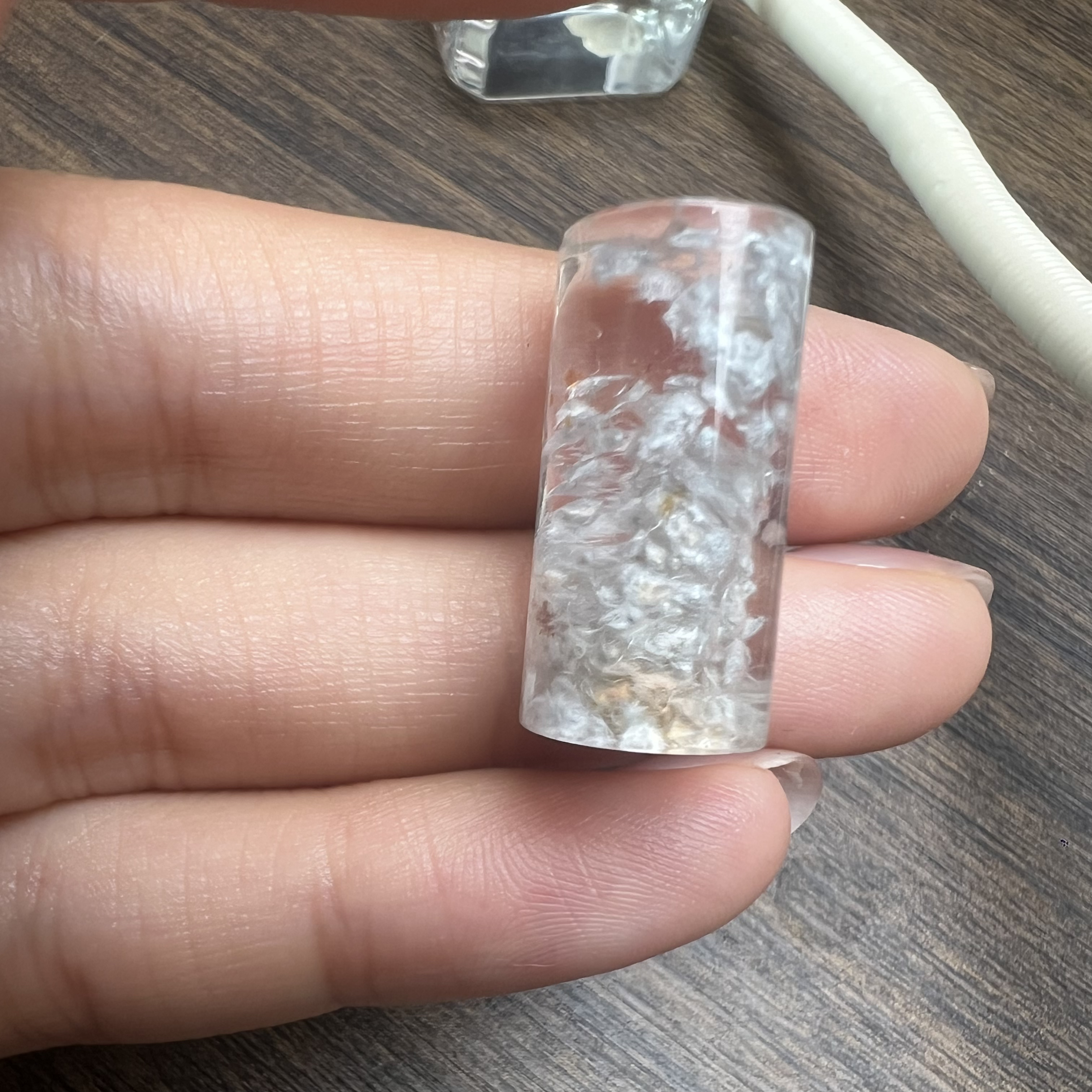 蓝色兔毛团团小柱子无鉴赏期