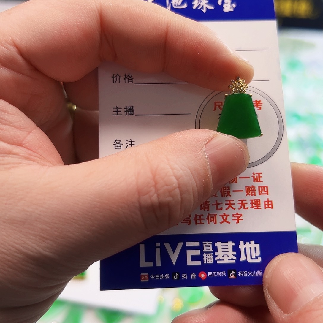 翡翠颈饰18K金镶嵌汤*圆翡翠