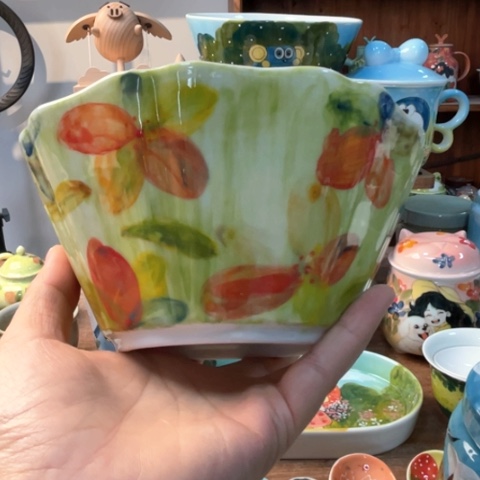 炉景德镇釉下手绘陶瓷 