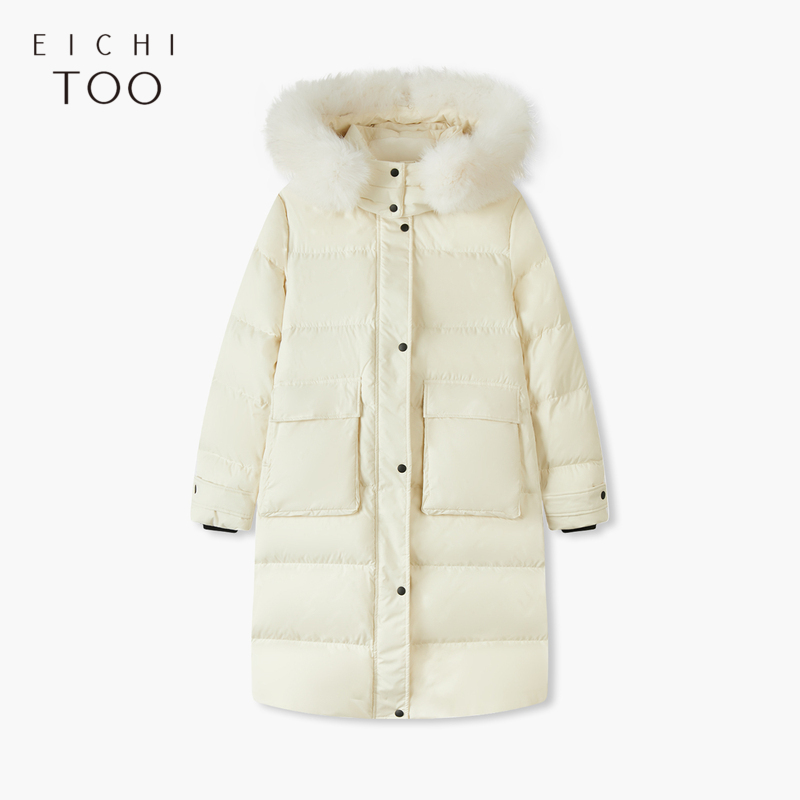 【鹅绒】爱居兔冬季新款户外风鹅绒服连帽羽绒服EWRAJ4P021A