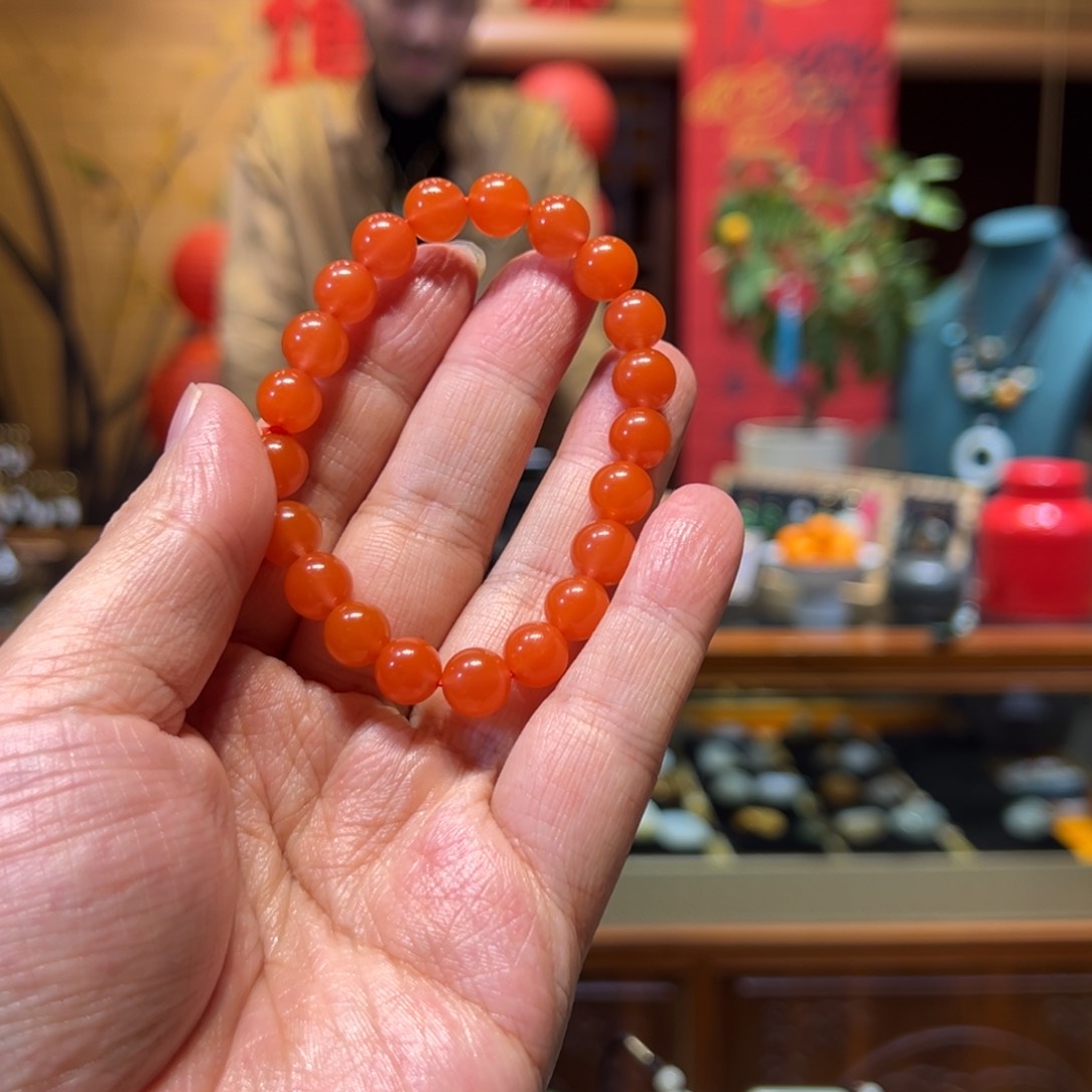 南红玛瑙手链未镶嵌10