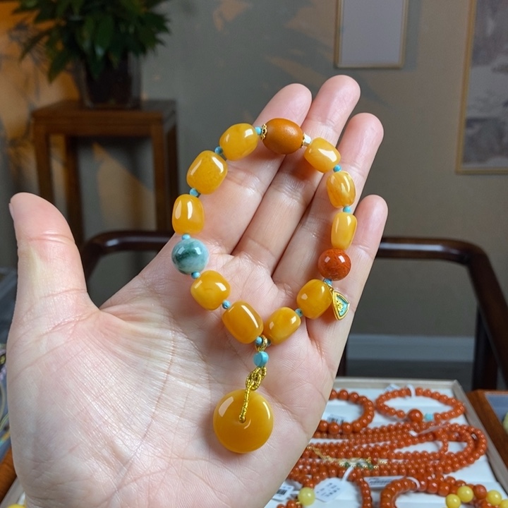 琥珀手链未镶嵌蜜蜡手串12