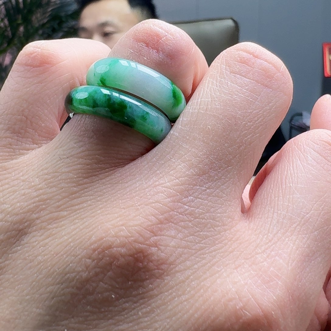 翡翠戒圈未镶嵌多样性发货其一