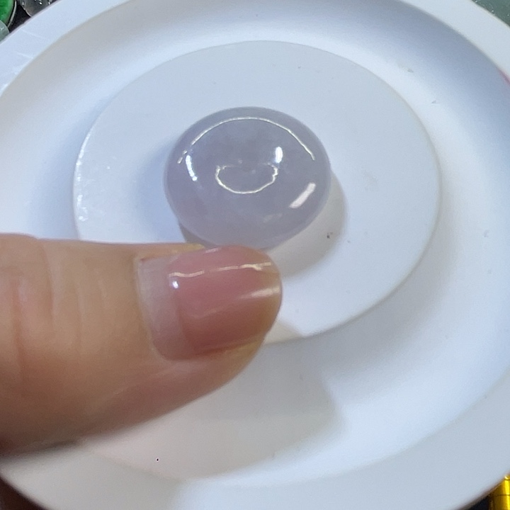 翡翠未镶嵌颈饰浅紫罗兰平安扣